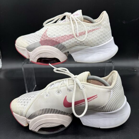 Nike Women’s Air Zoom SuperRep 2 Trainers CU5925-169 White Pink Size 6 - Picture 2 of 7